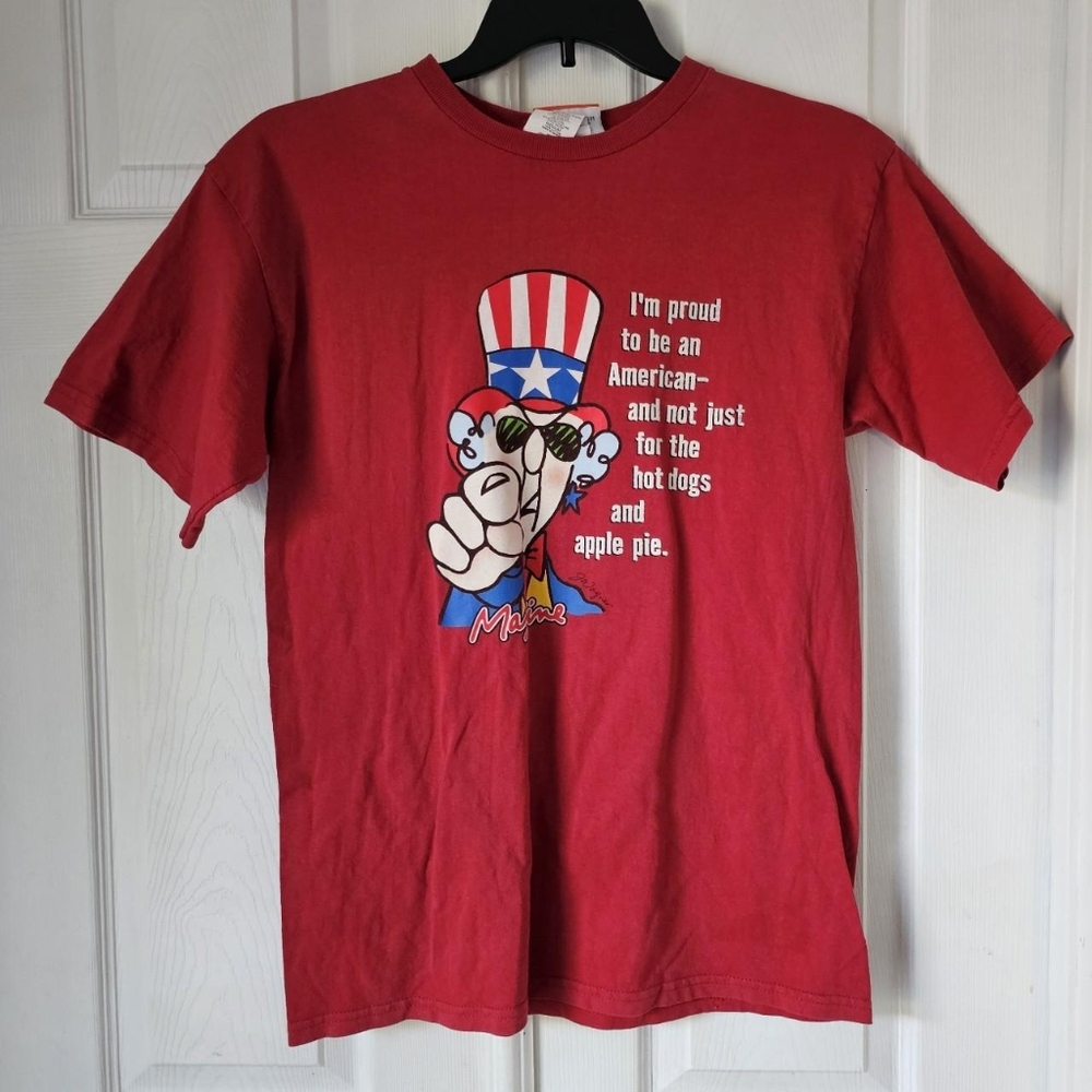 Vintage y2k hallmark Maxine funny American patriotic red tshirtSize medium